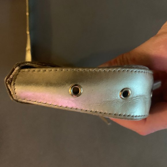 DIOR gold Columbus Pochette Clutch w handle - Picture 2 of 10